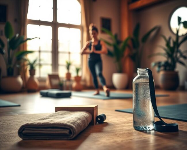 hot yoga preparation